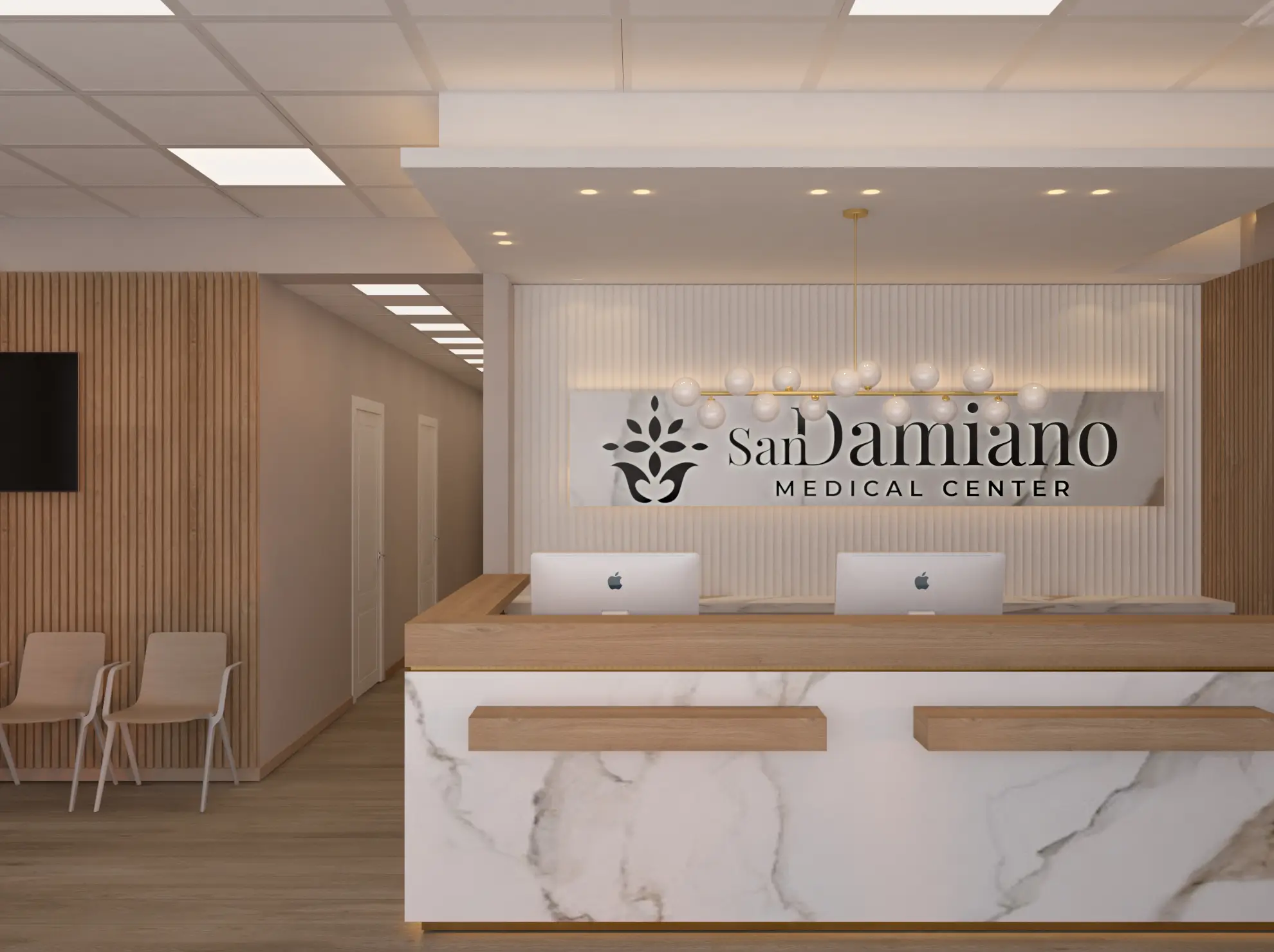 La sala d’attesa del San Damiano Medical Center